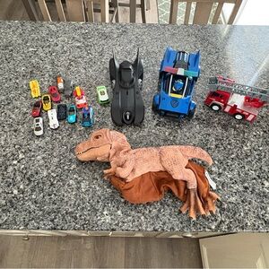 Toddler Boys Toy Lot - Includes Paw Patrol, Dinosaur, Batman, Firetruck, Cars